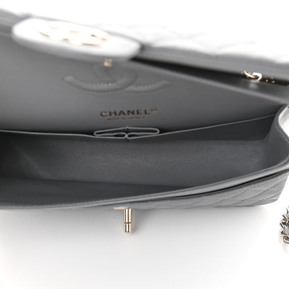 Chanel Caviar Quilted Medium Double Flap Grey 5 of 9