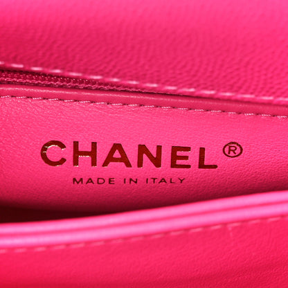 Chanel Caviar Quilted Extra Mini Coco Handle Flap Rose 6 of 11