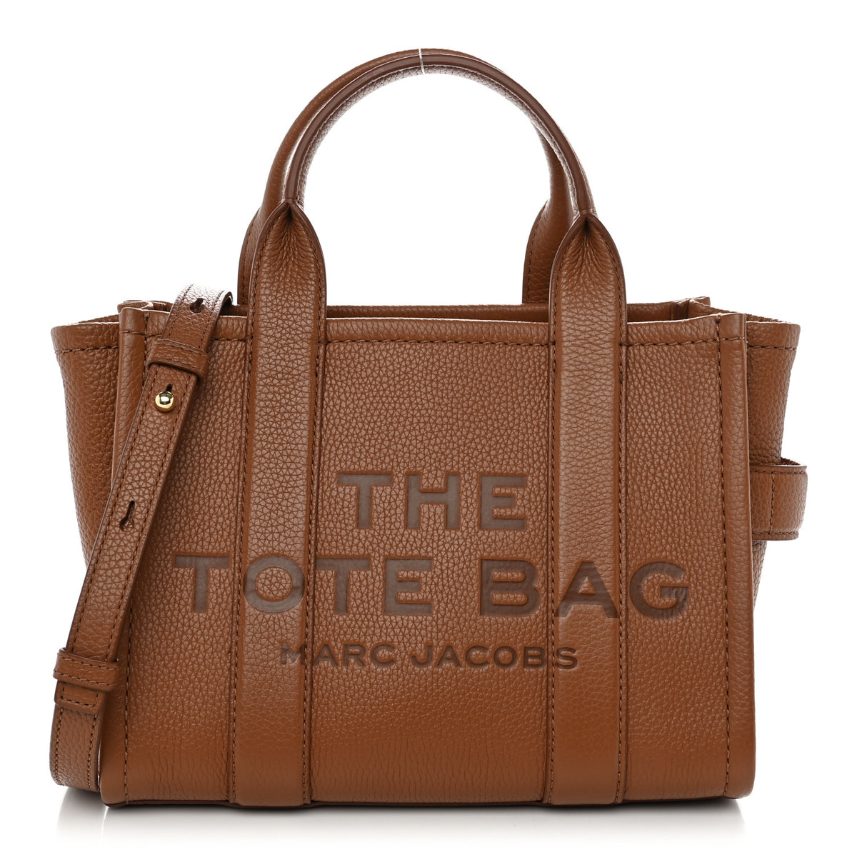 Marc Jacobs Grained Calfskin Small The Tote Bag Argan Oil 1 of 9