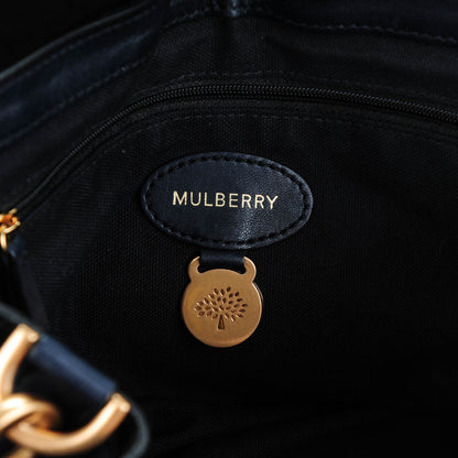 Mulberry Silky Nappa Suede Medium Panel Alexa Midnight Blue 6 of 7