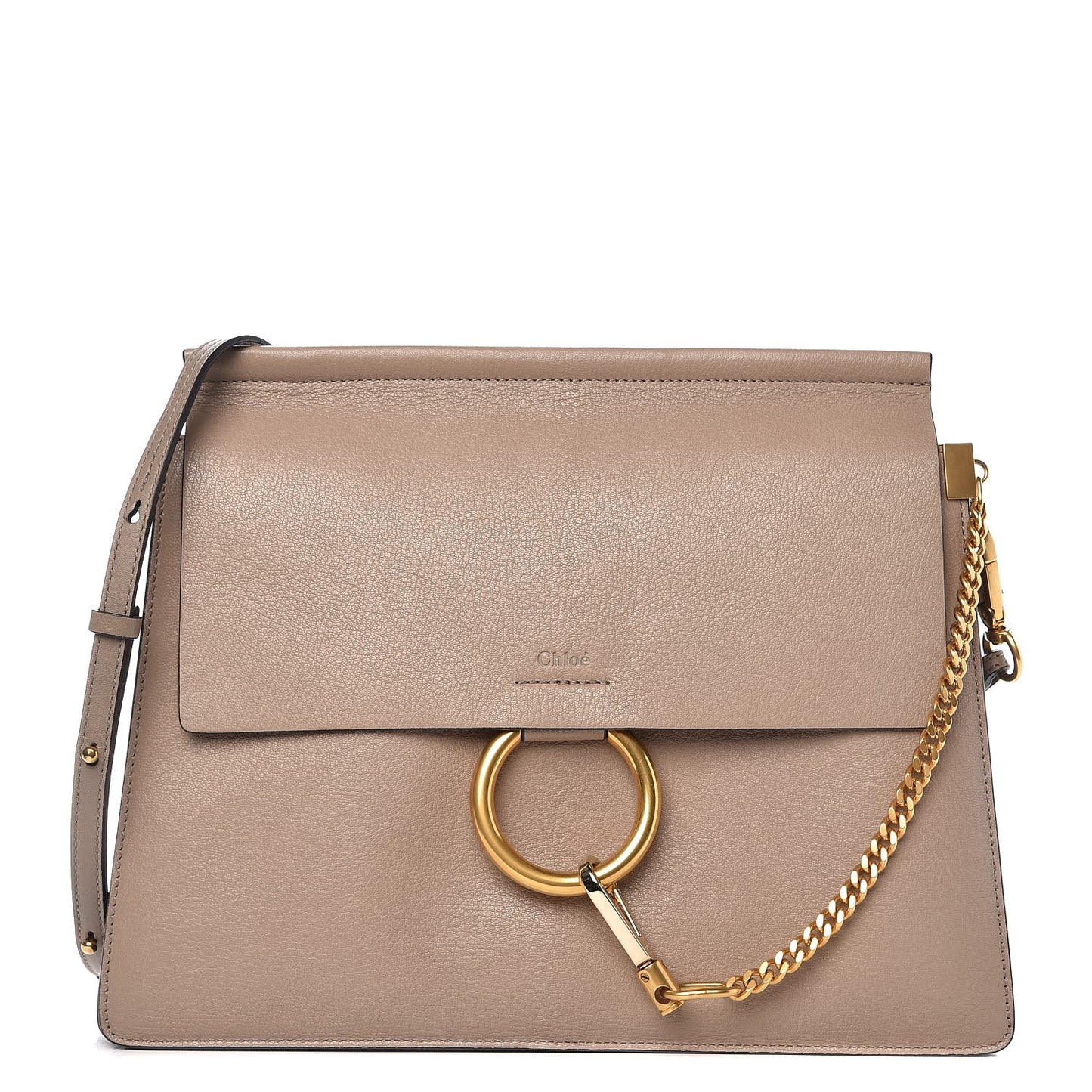 Calfskin Medium Faye Shoulder Bag Motty Grey