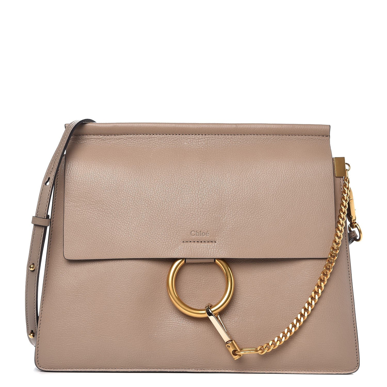 Chloe Calfskin Medium Faye Shoulder Bag Motty Grey 1 of 7
