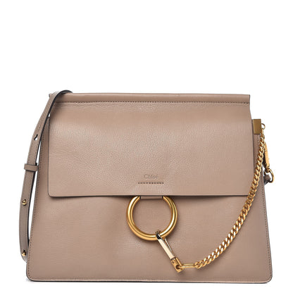 Chloe Calfskin Medium Faye Shoulder Bag Motty Grey 1 of 7
