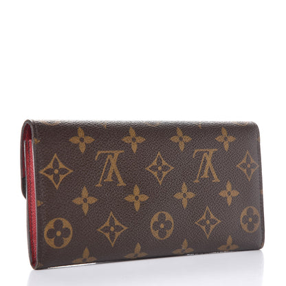 Louis Vuitton Monogram Emilie Wallet Red 3 of 8