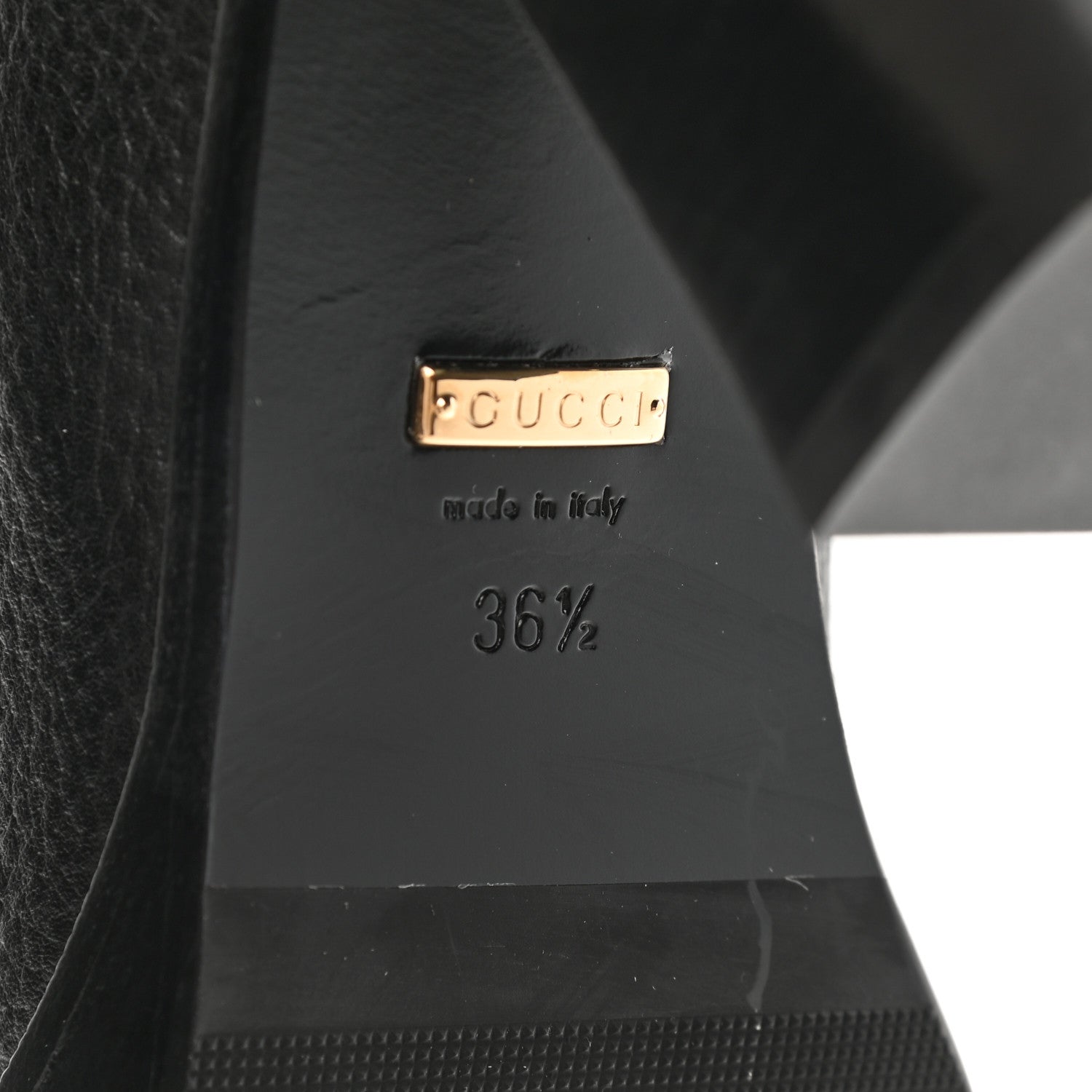 Gucci Austin Calfskin Interlocking G Knee High Boots 36.5 Black 8 of 11