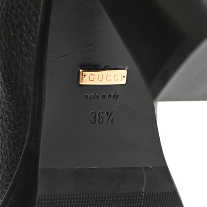 Gucci Austin Calfskin Interlocking G Knee High Boots 36.5 Black 8 of 11