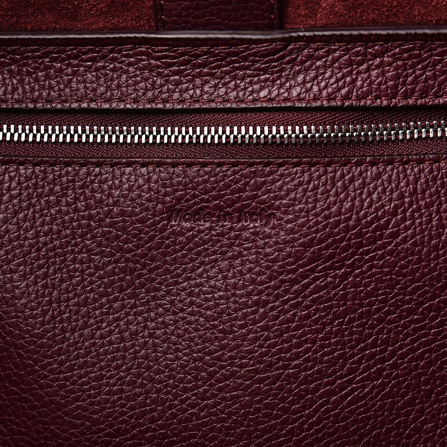 Supple Grained Calfskin Small Big Bag Wine