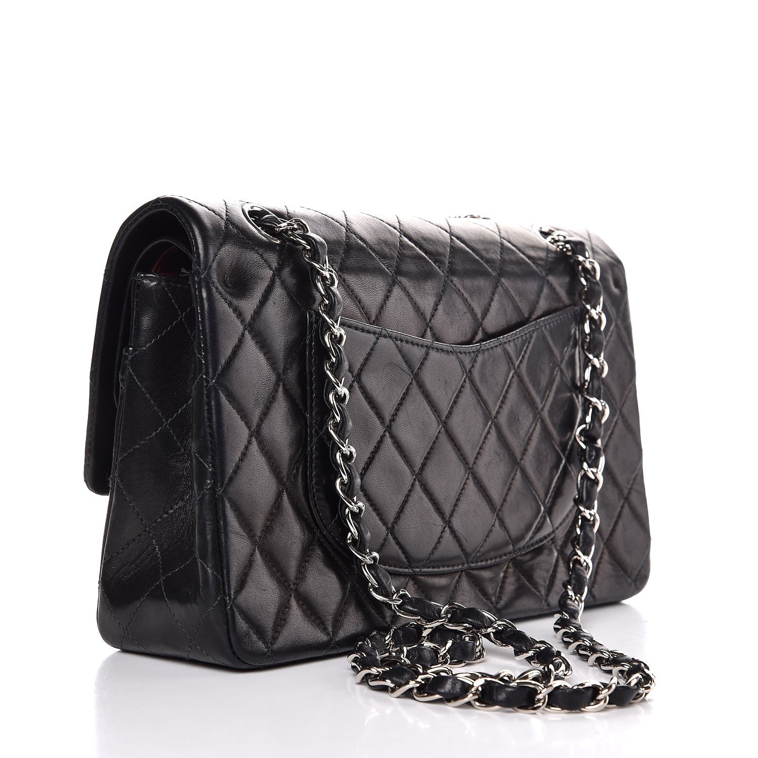 Chanel Lambskin Quilted Medium Double Flap Black 3 of 8