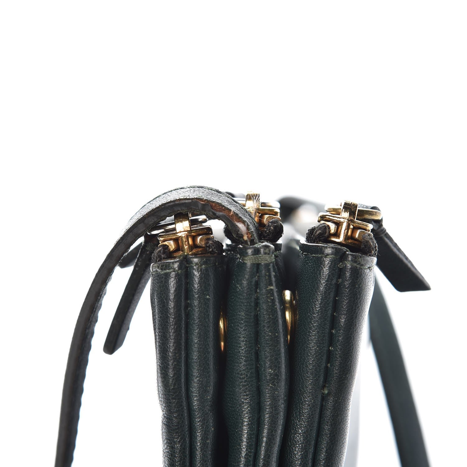 Celine Lambskin Small Trio Crossbody Bag Dark Green 35 of 42