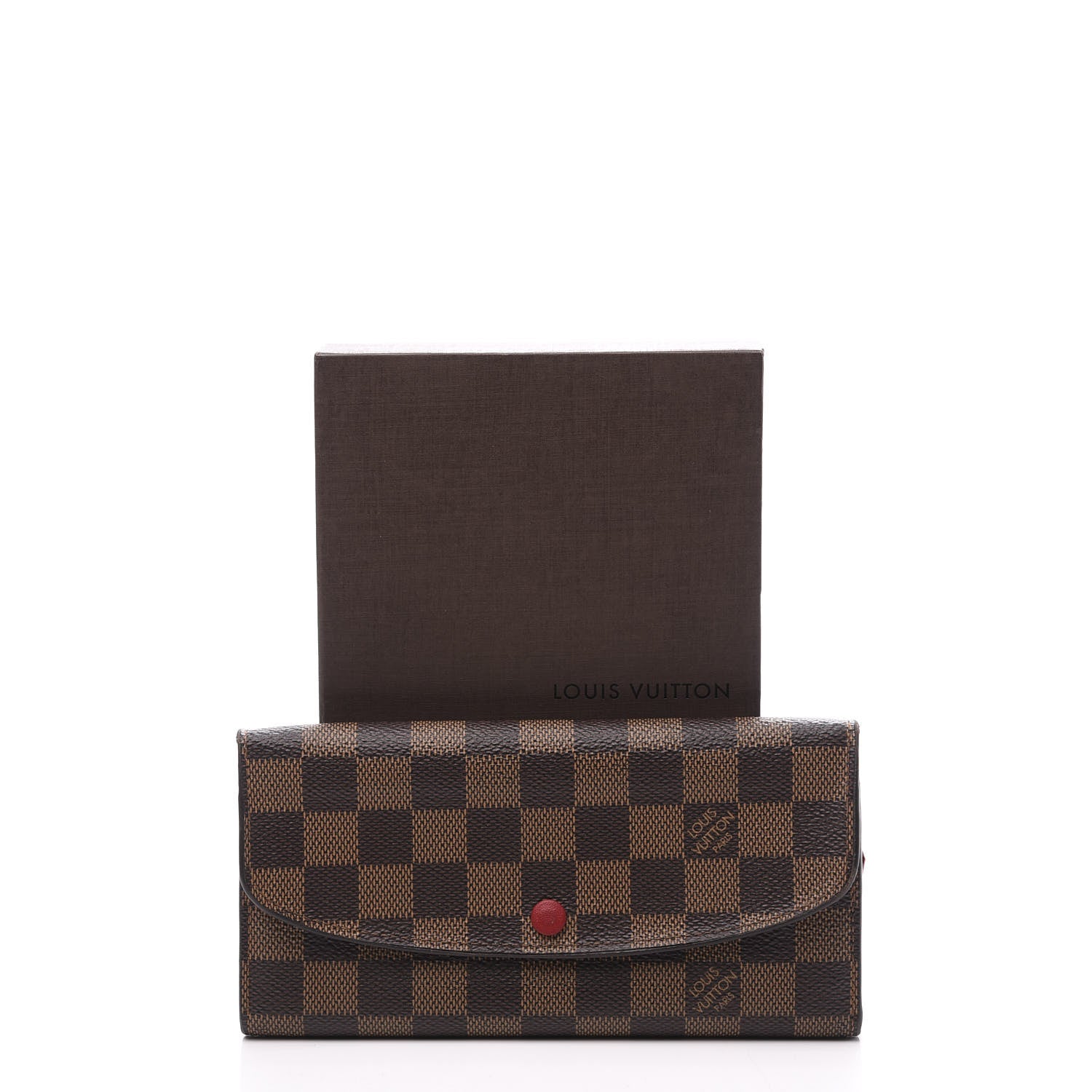 Louis Vuitton Damier Ebene Emilie Wallet Fuchsia 11 of 11