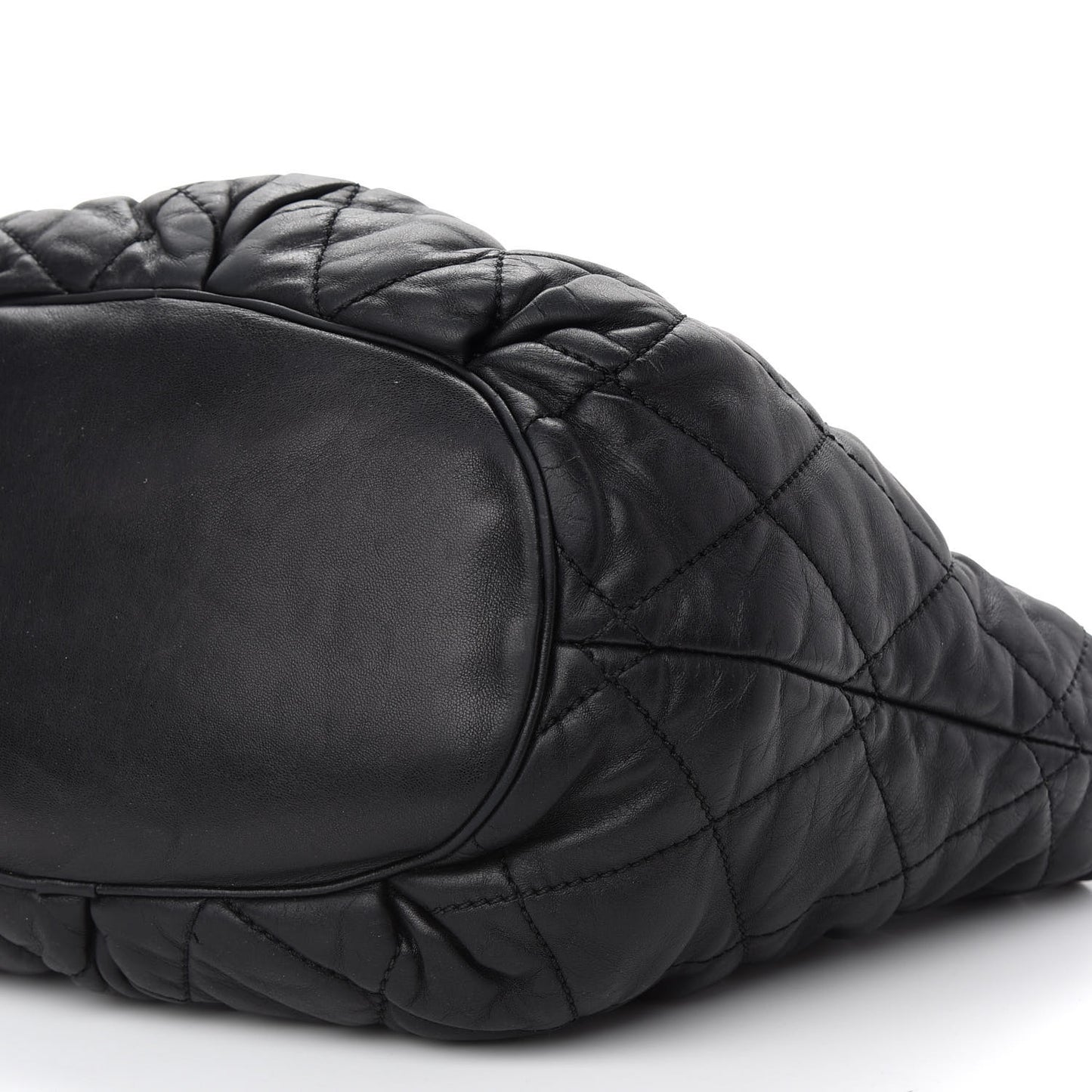 Lambskin Cloudy Bundle Tote Black
