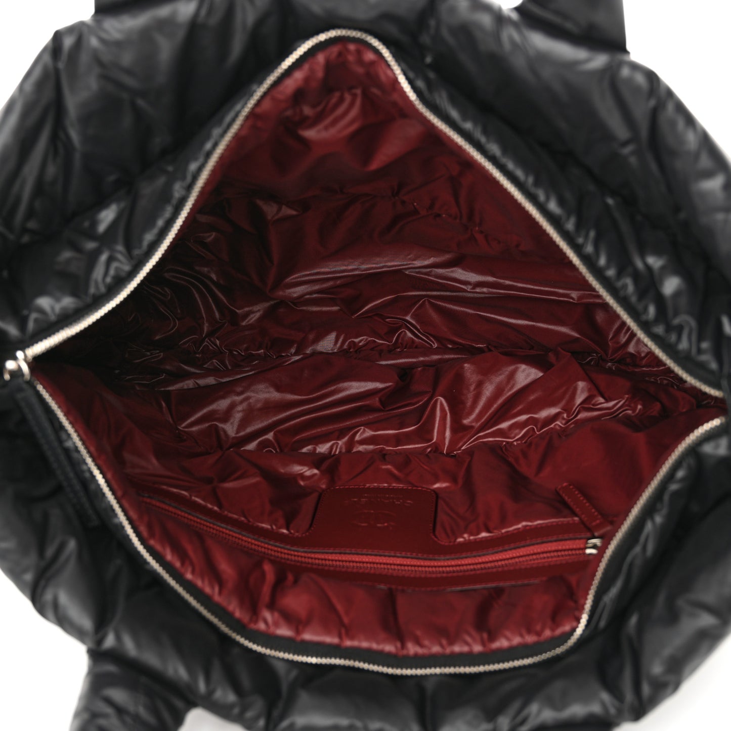 Nylon Quilted Large Coco Cocoon Tote Black