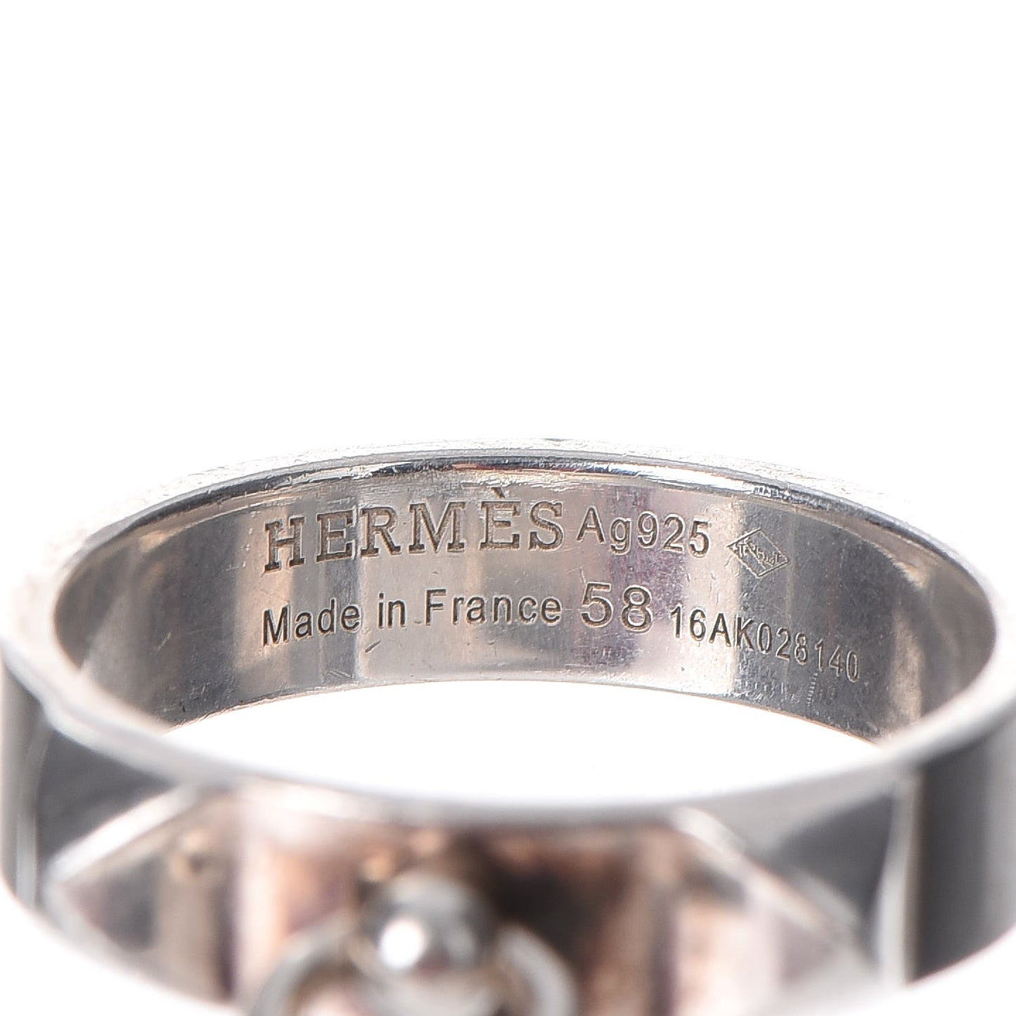 Sterling Silver Small Collier De Chien CDC Ring 58 8.25