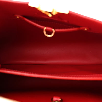 Louis Vuitton Taurillon Snakeskin Capucines PM Scarlet 5 of 11
