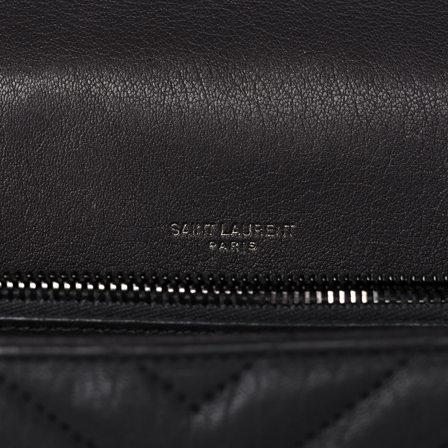 Saint Laurent Sheepskin Matelasse Chevron Monogram Medium College Bag Asphalt 6 of 12