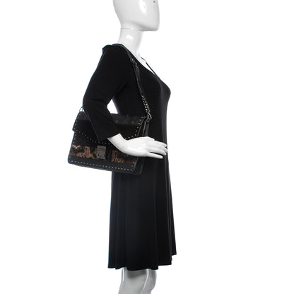 MCM Visetos Mixed Media Large Patricia Convertible Crossbody Black 2 of 9