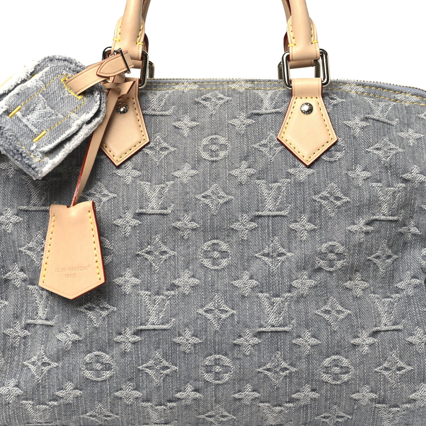 Monogram Denim Speedy Soft 30 Washed Gray