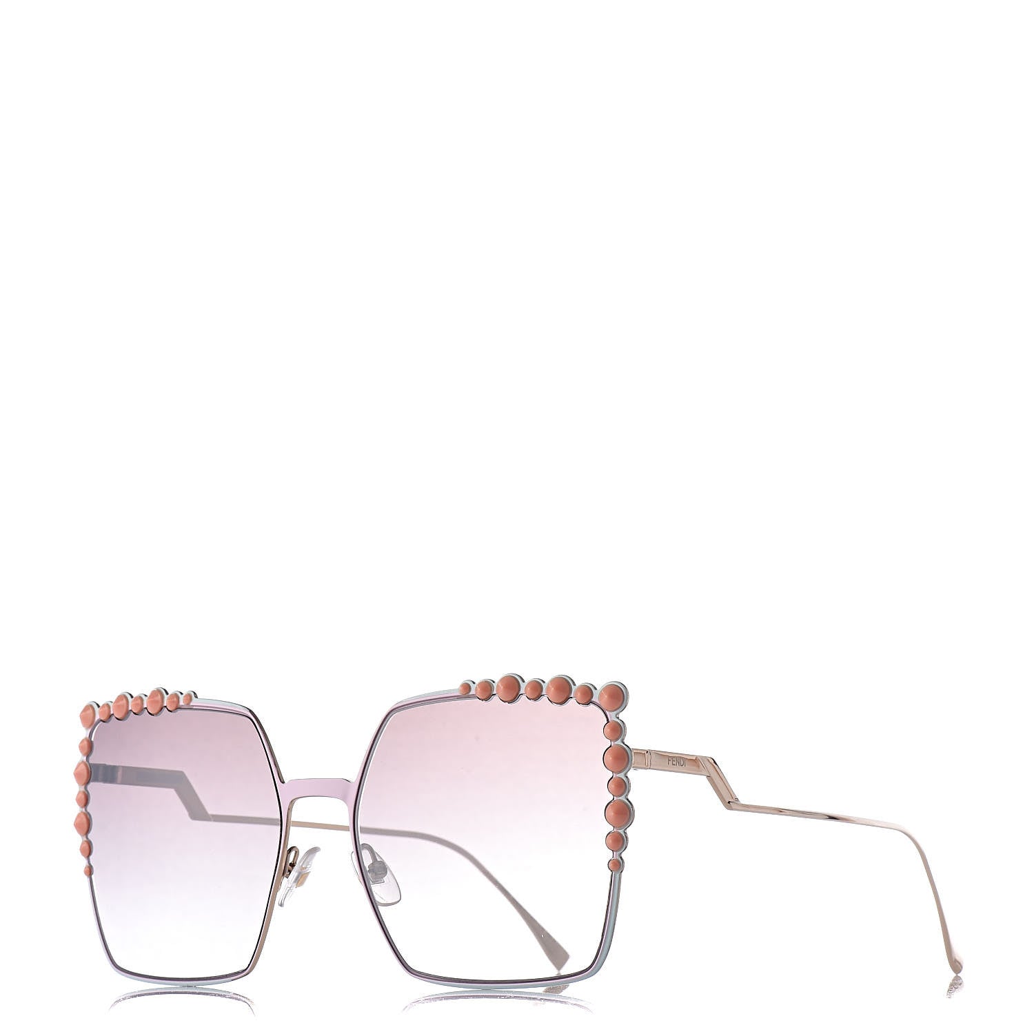 Fendi Square Dots Sunglasses FF 0259/S Gold 1 of 9