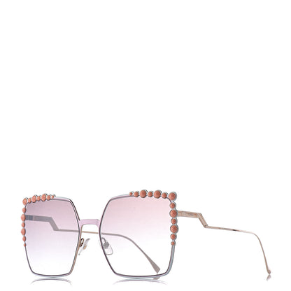 Fendi Square Dots Sunglasses FF 0259/S Gold 1 of 9