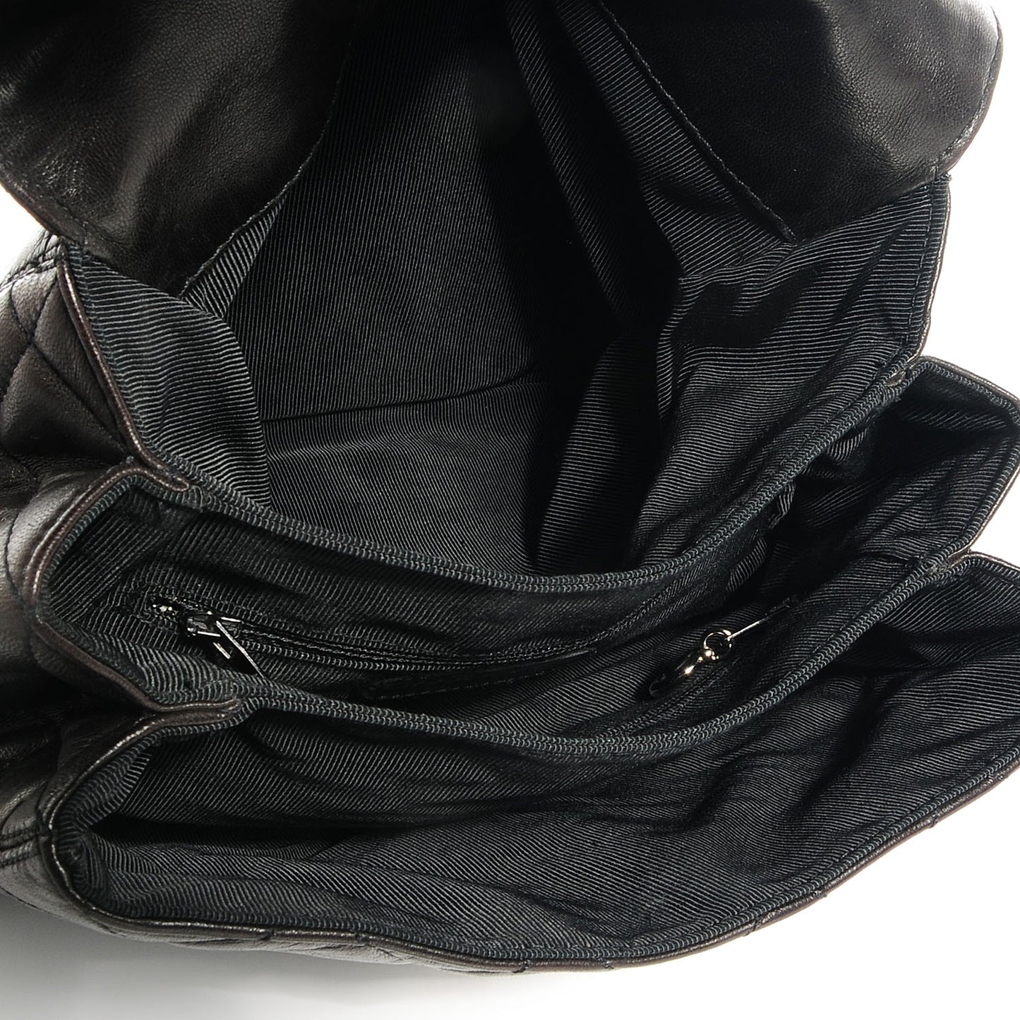 Lambskin Quilted Backpack Black