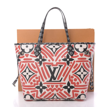 Louis Vuitton Monogram Giant Crafty Neverfull MM Creme Rouge Black 10 of 10
