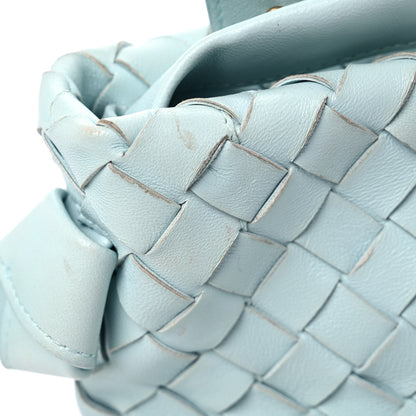 Bottega Veneta Nappa Intrecciato Tie Shoulder Bag Blue 16 of 18