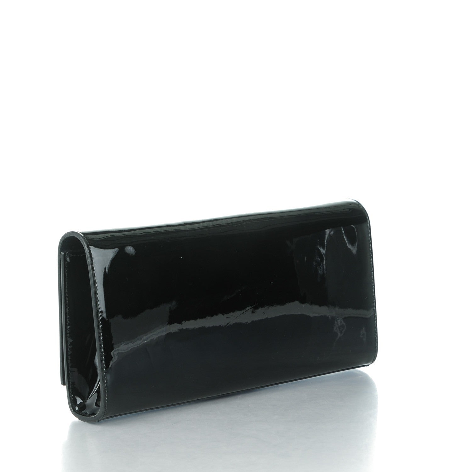 Saint Laurent Patent Cassandre Tassel Clutch Black 3 of 6