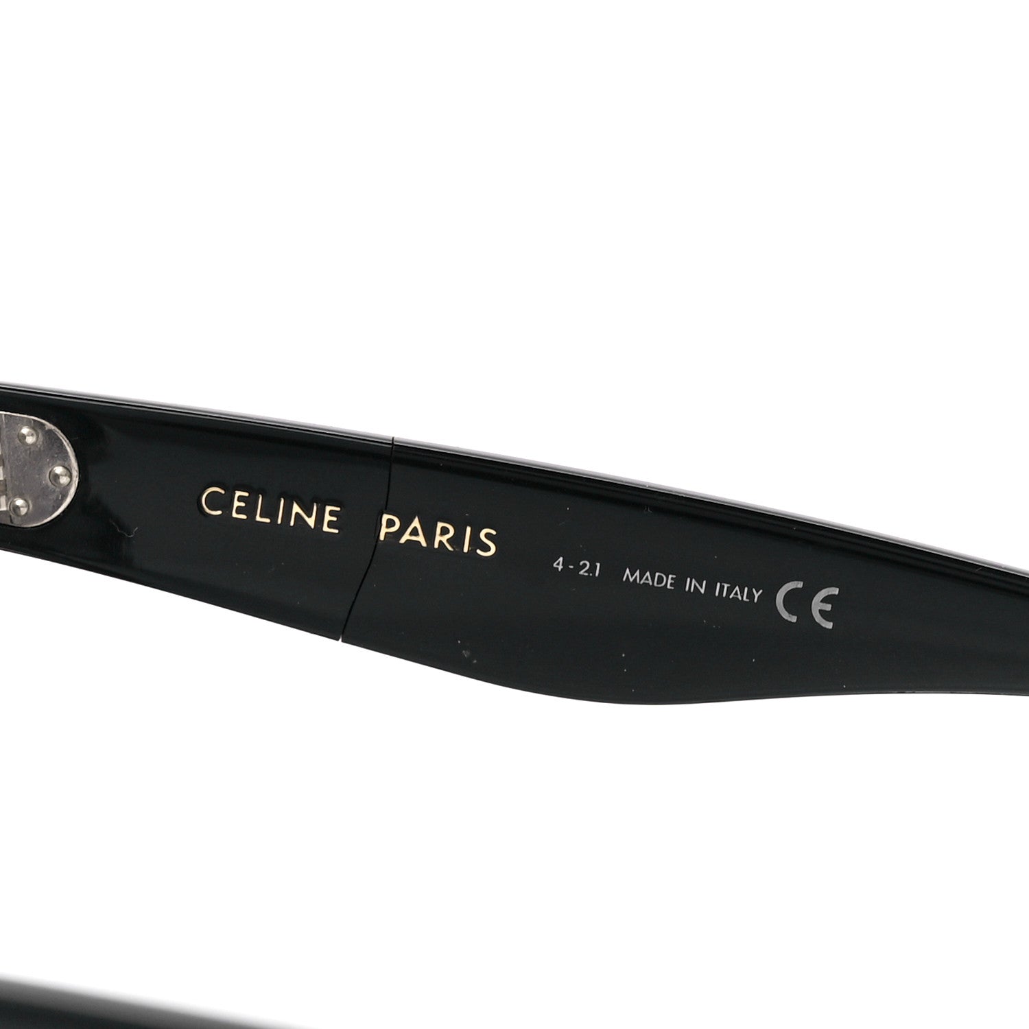 Celine Acetate Polarized Oversized Sunglasses CL4055IN Black 6 of 7