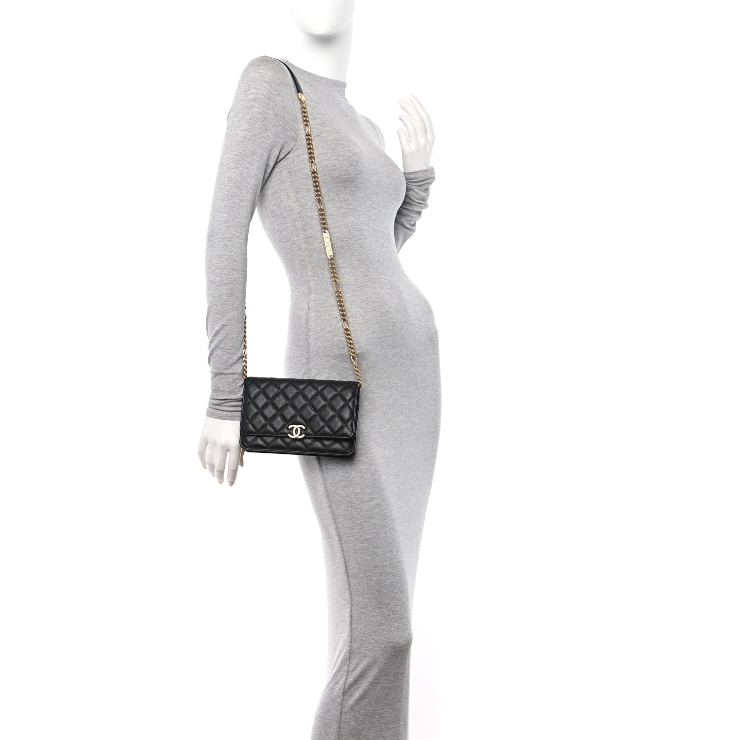 Chanel Caviar Quilted Bracelet On Chain Wallet On Chain WOC Black 2 of 11