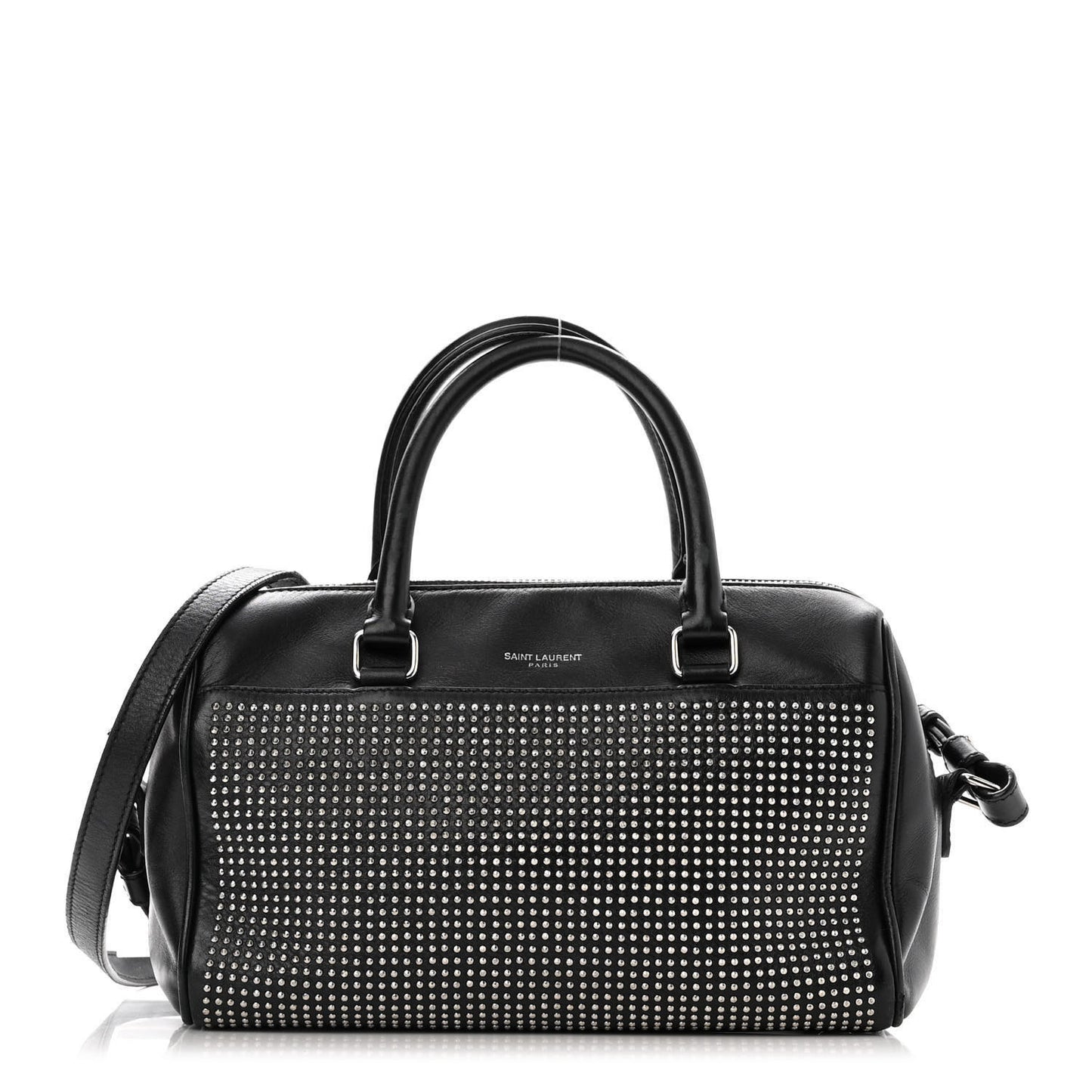 Calfskin Studded Classic Duffle 6 Black