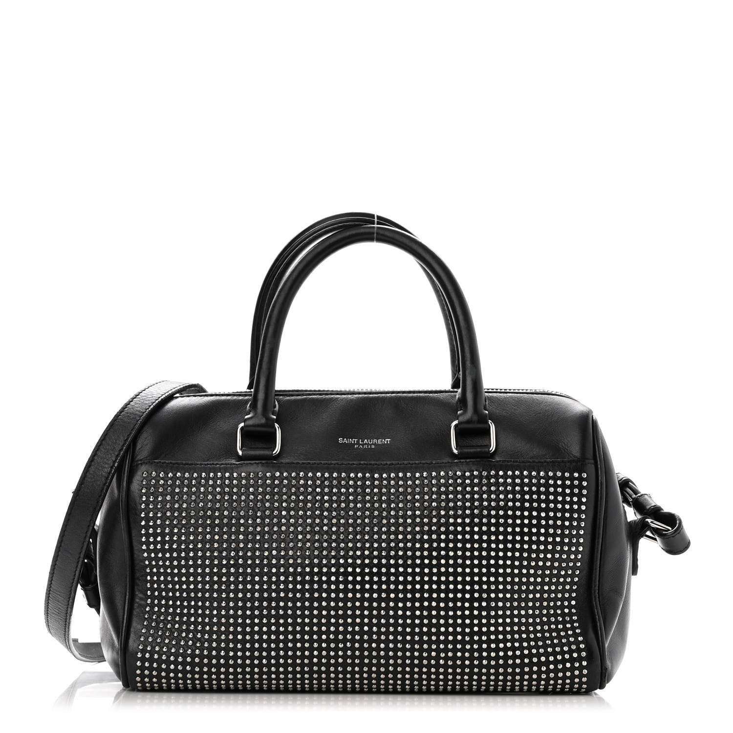Saint Laurent Calfskin Studded Classic Duffle 6 Black 1 of 10