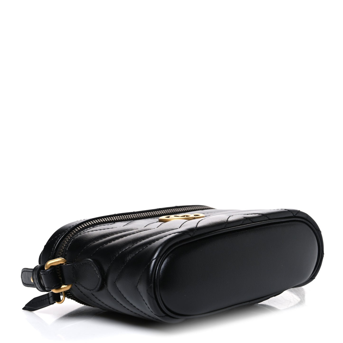 Calfskin Matelasse Small GG Marmont Vanity Cosmetic Case Black