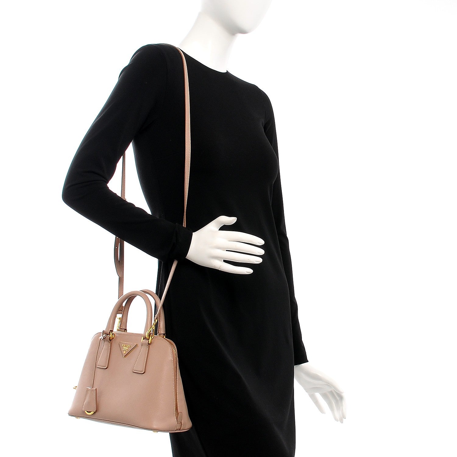 Prada Saffiano Vernice Small Promenade Tote Cammeo 2 of 8