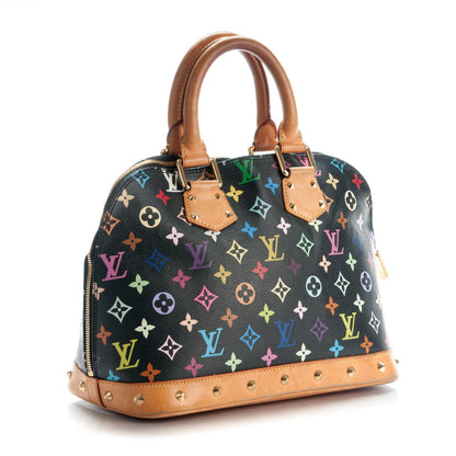 Louis Vuitton Monogram Multicolor Alma Black 3 of 9
