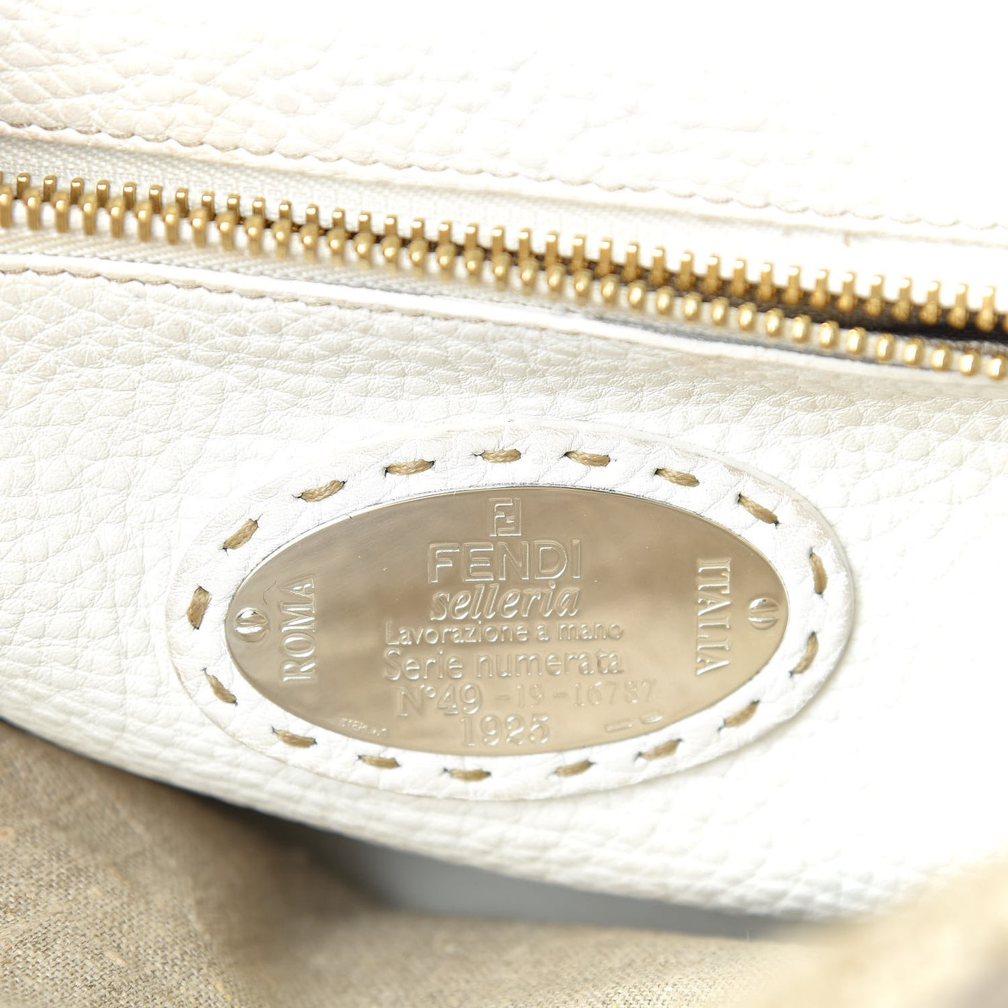 Corda Zucca Large Peekaboo Iconic Satchel White
