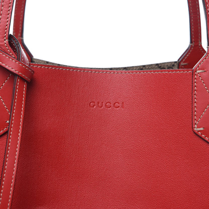 Gucci GG Supreme Monogram Medium Reversible Tote Beige Red 16 of 17