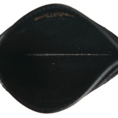 Saint Laurent Grain De Poudre Matelasse Chevron Monogram Credit Card Case Black 5 of 9
