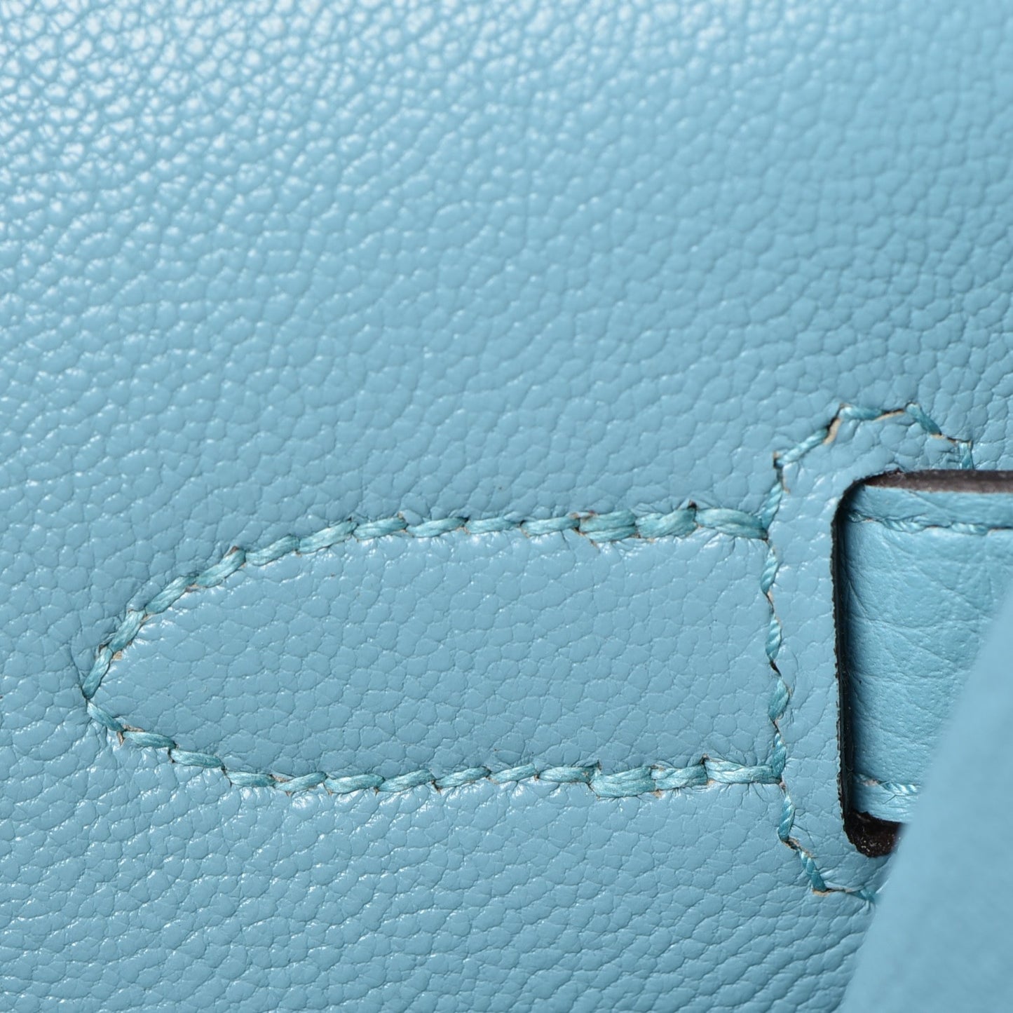 Taurillon Clemence Birkin 35 Bleu Atoll