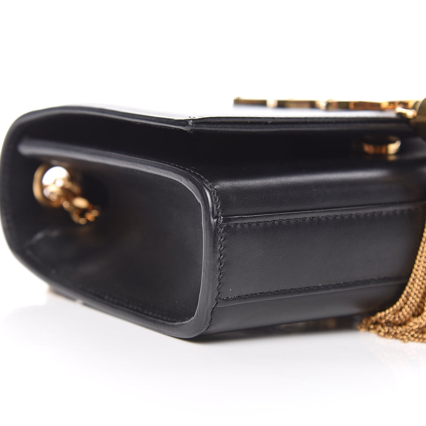 Calfskin Small Classic Monogram Kate Tassel Satchel Black