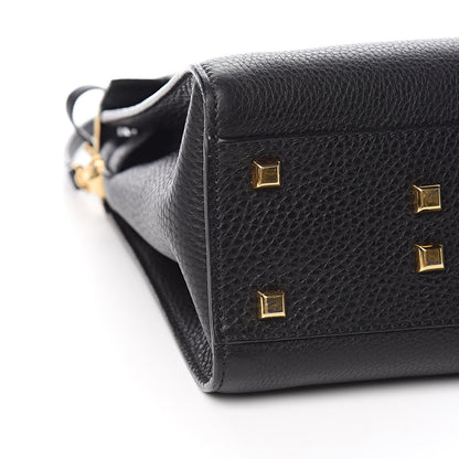 Valentino Garavani Pebbled Calfskin Medium My Rockstud Frame Bag Black 7 of 9