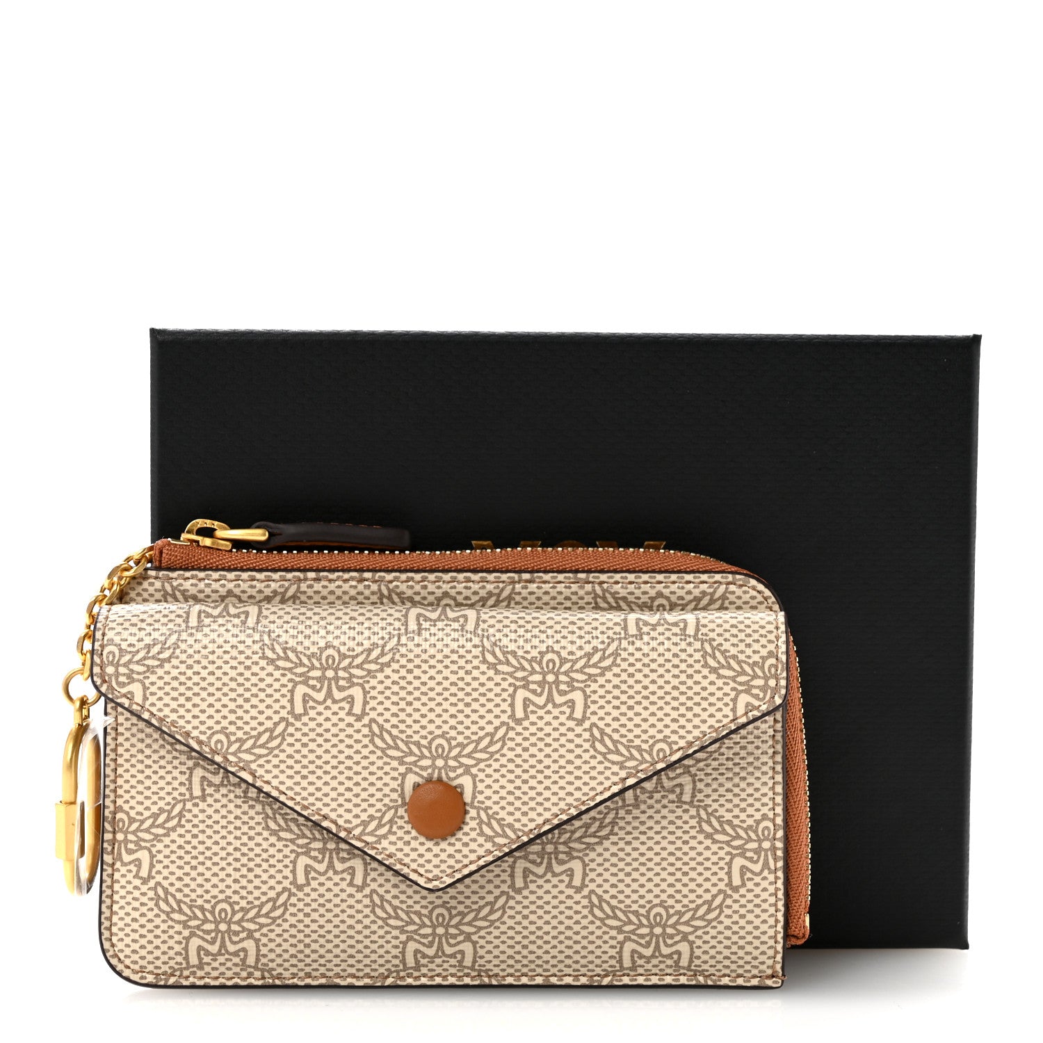 MCM Lauretos Card Case Oatmeal 7 of 7
