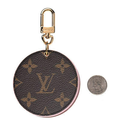 Louis Vuitton Monogram LV Mirror Bag Charm Key Holder Rose Ballerine 2 of 3