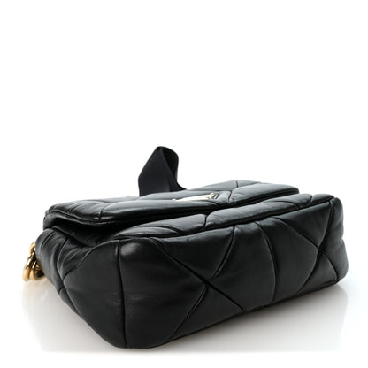 Prada Nappa Re-Nylon Triangle Quilted Patchwork System Flap Shoulder Bag Black 4 of 10