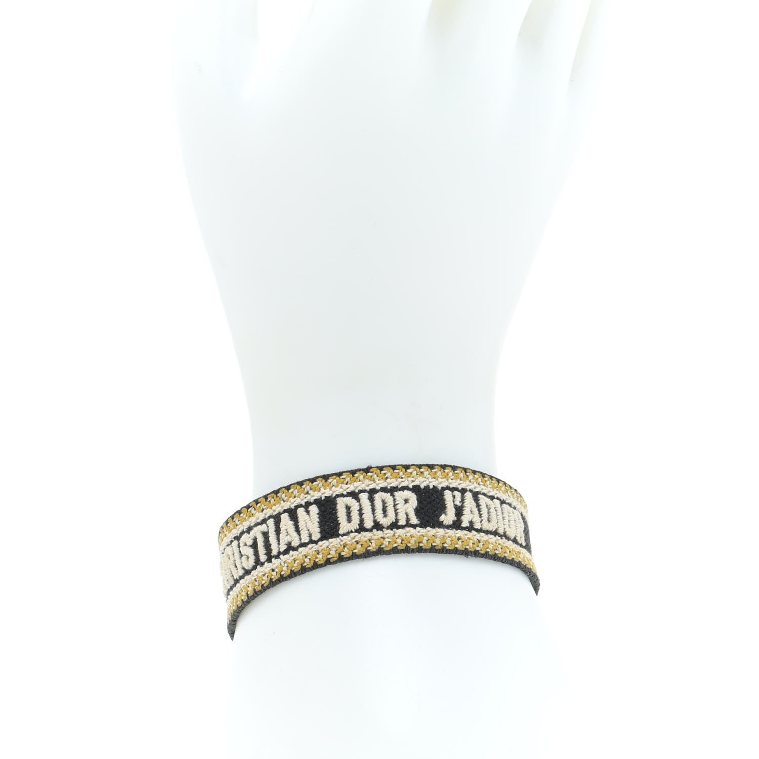 Christian Dior Woven Cotton J'Adior Friendship Bracelet Black 2 of 3