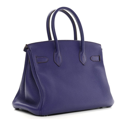 Hermes Taurillon Clemence Birkin 30 Iris 3 of 12