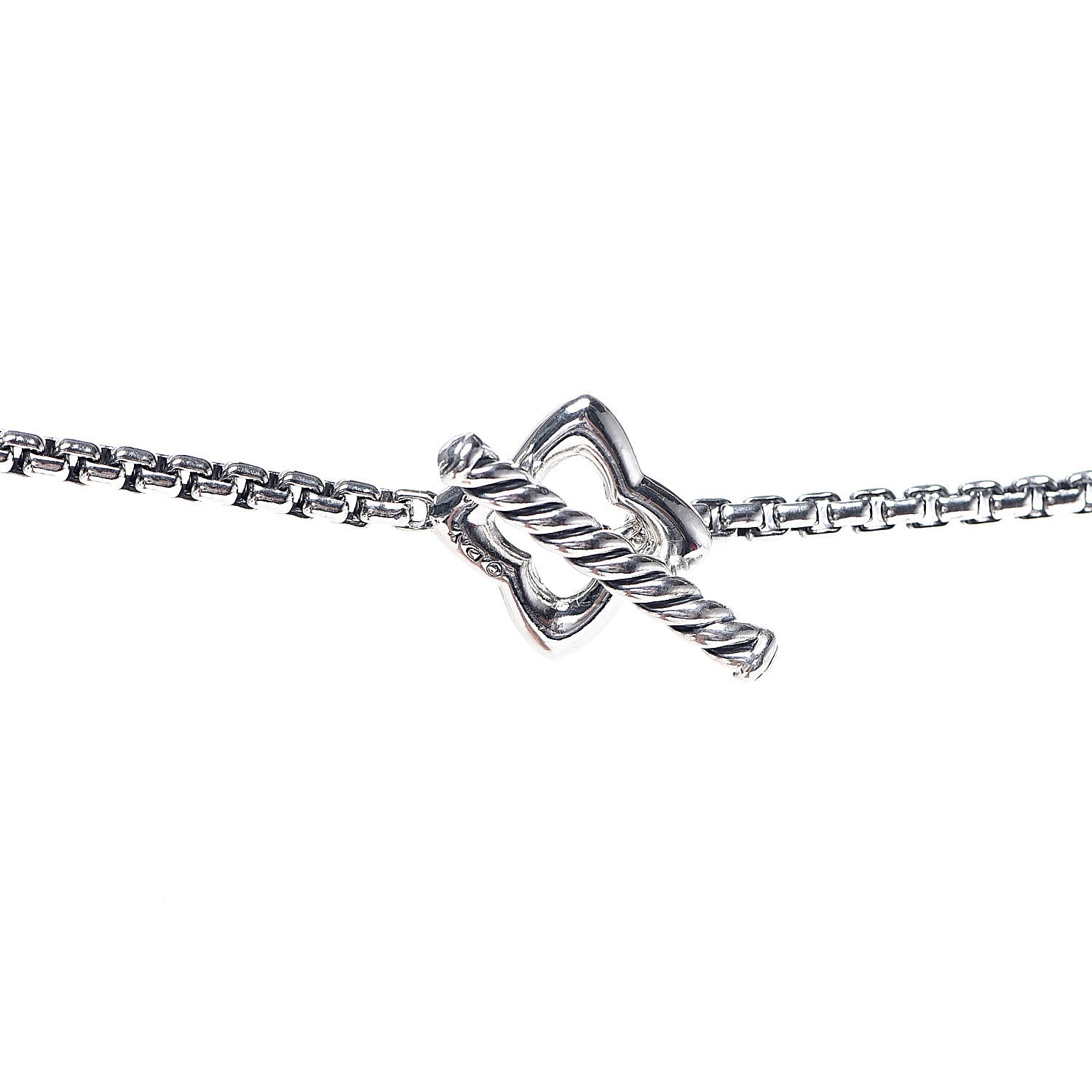 David Yurman Sterling Silver 25mm Quatrefoil Chain Necklace 3 of 4