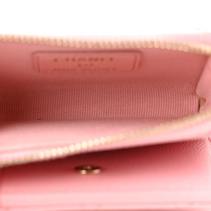 Chanel Caviar Quilted Compact Zipped Wallet Pink 5 of 8