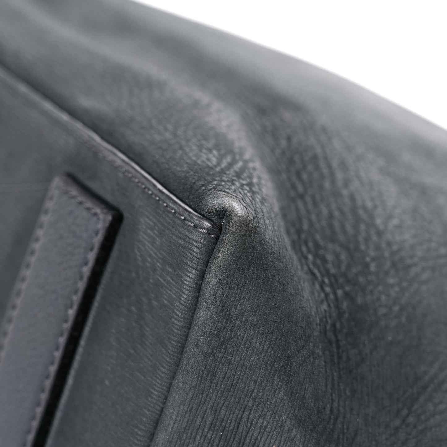 Nubuck Calfskin Folded Messenger Bag Grey