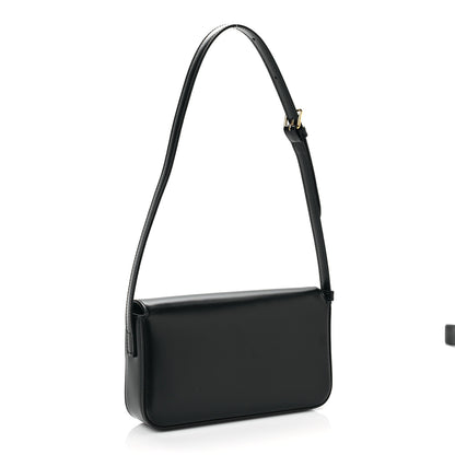 Celine Shiny Calfskin Triomphe Shoulder Bag Black 3 of 9