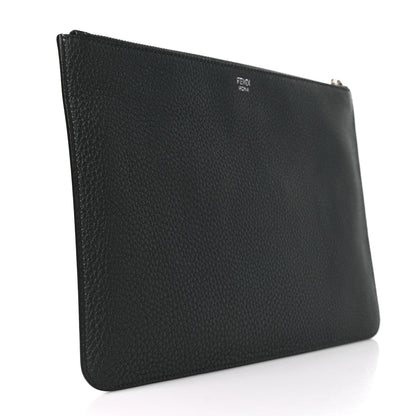 Fendi Cuoio Romano Faces Pouch Asfalto 3 of 8